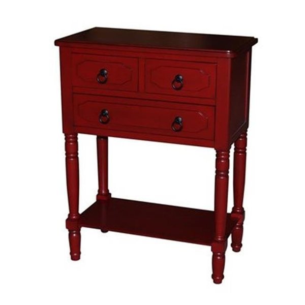 4D Concepts 4D Concepts 550797 Simple Simplicity 3 drawer chest -Red 550797